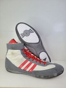 Adidas Combat Speed 4 Wrestling Shoes Men's Size 13 White Grey Red Vintage Rare