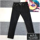 APC Petit Standard Jean Droit Etroit Black Denim Jeans Mens Size 31 x 29