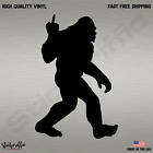 Bigfoot Sasquatch Middle Finger Vinyl Die Cut Car Decal Sticker - FREE SHIPPING