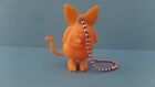 Vintage Orange Rat Fink Figure Prize Gumball Charm Toy Ed Roth 1960 Ball chain