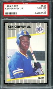 1989 Fleer Ken Griffey Jr #548 Rookie RC PSA 10