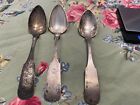 Vintage Lot Of Coin Silver Flatware 1800’s Spoons