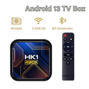 HK1  Android 13 Smart TV Box 2.4G& 5G 6K HD Bluetooth Set Top Boxes Media Player