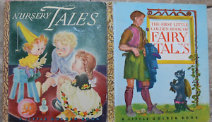 New Listing2 Vintage Little Golden Books ~ NURSERY TALES, LITTLE GOLDEN BOOK OF FAIRY TALES