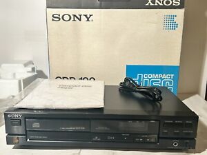 Sony CDP-190 CD Player VTG w/Original Box LIGHT USE - TESTED + WORKING *VIDEO*