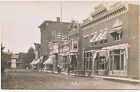 1912 RPPC ARCADE NY MAIN ST BEEBE'S STORE SUPERB BARBER POLE MOST SIGNS READABLE