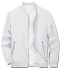 Men's Thin Bomber Jacket Spring Fall Sportswear Casual Windbreaker Light Coats