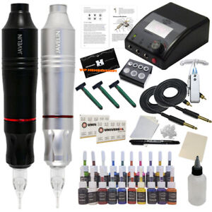Complete Tattoo Pen Kit Javelin Cartridge Machine Needle Advanced Set GUN 20 Ink