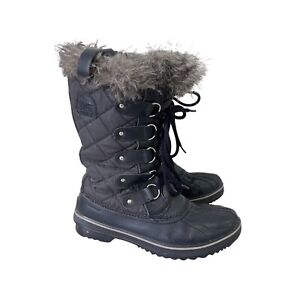 Sorel Tofino Faux Fur Waterproof Winter Snow Boots LL1846-011 Womens size 8.5