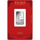 2023 PAMP Suisse 10 gram Year of the Rabbit Silver Bar - In Assay Card