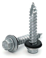 #14 Hex Washer Head Roofing Screws Mechanical Galvanized | Unpainted Finish