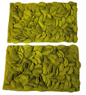 Decorative Green Pillow Covers, 11in x 18in, Wool, Zippered