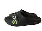 OOFOS OOahh Slide Mens 10 Womens 12 Black Slip On Recovery Sandals Shoes GUC
