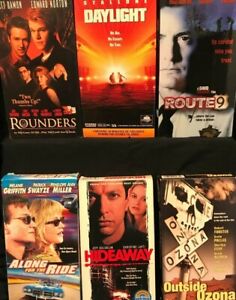 New ListingLot of Six 1990's VHS B MOVIES - Action Adventure Rounders Daylight Route 9