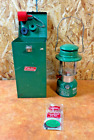 Vintage Coleman Easi-Lite Gas Green Camping Lantern 321B + Case + Funnel Canada