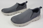 EUC! Skechers Shoes Mens 10 Extra Wide 54738EWW CHAR Slip On Light Gray Comfort