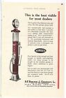 1925 S.F. Bowser & Co. Ad: Post Sentry 5 Gallon Visible Gas Pump Pictured