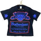 Vintage Budweiser King Of Beers T-Shirt Size XL Aop 1991 Black Single Stitch 90s