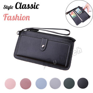Women Clutch Wallet Synthetic Leather Long Purse Card Holder Bag Case Handbag