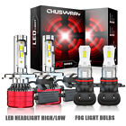 Combo LED Headlight Kit for Kia Rio 2012-2020 High/Low Beam + Fog Light Bulbs