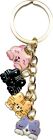 Cat Tiered Keychain, Cute Kawaii Neko Kitty Tabby Calico  Key Holder Charm