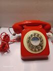 Retro 1960s Red Color Telephone Push Button Corded Wild & Wolf 746 Phone