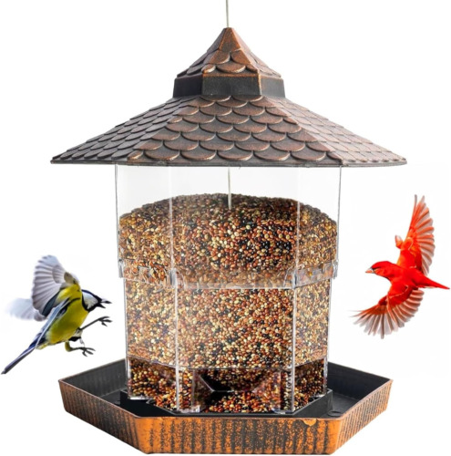 New ListingBird Feeders for Outdoors Hanging, Retractable Wild Bird Feeder for outside
