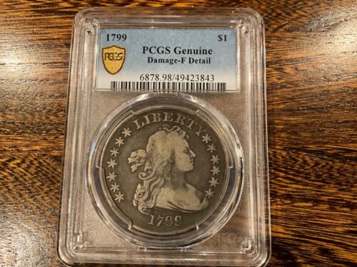 New Listing1799 Draped Bust Silver Dollar PCGS F details*free shipping*