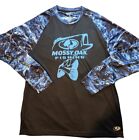 Mossy Oak Fishing Elements Shirt Long Sleeve UV Protection Bass Logo Sz Large