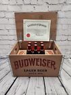 Vintage Budweiser Anheuser-Busch St. Louis Wood Crate w/Lid Prohibition Replica