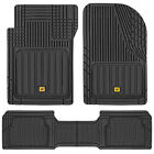 CAT® 3pc All Weather Car Floor Mats Liners Set- Black Tough Rubber Deep Channel (For: 2015 Jeep Grand Cherokee)