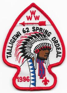 Talligewi Lodge 62 eA1996-1 Order of the Arrow OA Boy Scouts of America BSA