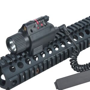 Tactical Red Laser Sight LED Flash Light Combo For rifle shot gun 20mm Rail