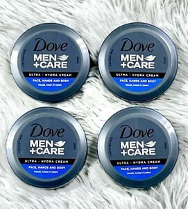 Lot Of 4 ~ Dove Men+Care Ultra-Hydra Cream with 24 Hour Moisturization, 2.53oz.