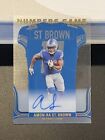 2022 Panini Contenders Lions Amon-Ra St. Brown Numbers Game ON CARD Autograph