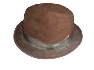 Champ Brown Fedora Felt Vintage Mens Hat sz 7