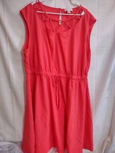 Cute Forever 21 Plus Coral Pink Sundress Dress Spring Summer 3X Stretch Beach