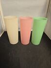 New ListingVintage Tupperware 107 Pastel Cups Tumblers 16oz Lot Of 3 Green Pink White
