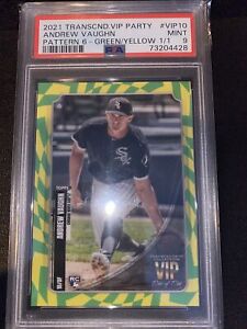 2021 Topps Transcendent Collection Andrew Vaughn VIP Party Rookie RC #1/1 PSA 9