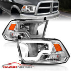 [LED Bar] For 2009-2018 Dodge Ram 1500 2500 3500 Chrome Headlights with LED Bar (For: More than one vehicle)