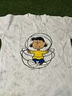 VINTAGE Peanuts Shirt Adult Size S Lucy Made In USA Snoopy Charlie Brown AOP