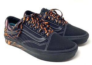 VANS ComfyCush Old Skool Low Shoes For Men Skate Canvas Black Orange VN0A5DYC9KH