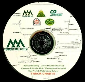 Vermont Railway Systems 2012 Track Chart PDF Pages on DVD