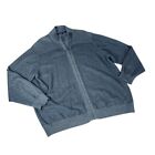 Alan Flusser Full Zip Long Sleeve Cardigan Gray Men’s XXL 100% Cotton