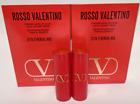 Lot of 2 Rosso Valentino Striking Satin Lip Color 217A Ethereal Red Travel Size