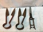 Vintage Set of 3 Garden Hand Tools, Old Garden Shed Tool Lot Art Collect