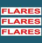 FLARES DECAL STICKER SET X3 MARINE BOAT SAFETY WARNING REGULATION DECAL STICKERS