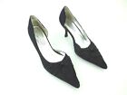 DG Del Garda by MNK Women's Heels Black Point Toe Bow Shoes Size 6.5 EU 37 [A72]