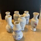 Vintage Miniature Ceramic Porcelain Vases LOT OF 7
