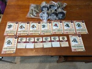 Dust Tactics SSU KV 3s & 47s Lot x6 Mech Soldiers - Spare Parts & Cards - AS IS!